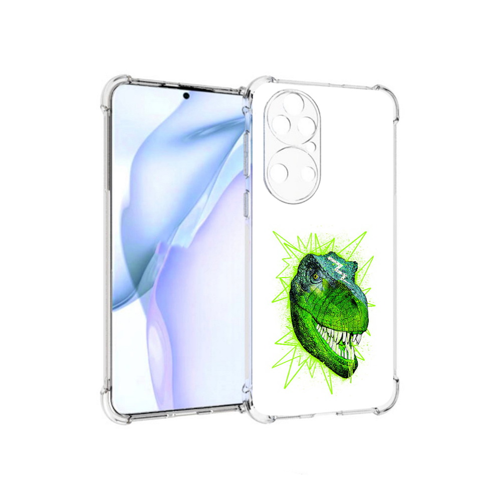 

Чехол MyPads Tocco для Huawei P50 зеленый динозавр, Прозрачный, Tocco