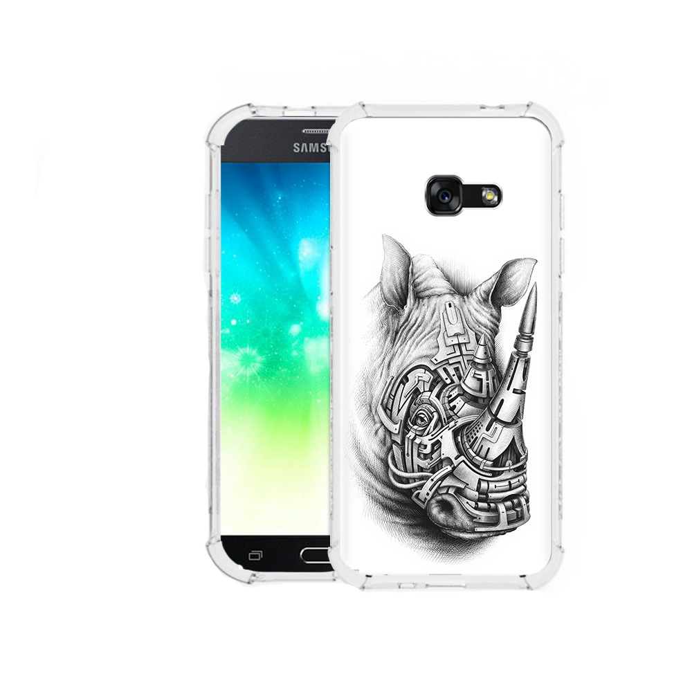 

Чехол MyPads Tocco для Samsung Galaxy A3 (2016) стальной носорог, Прозрачный, Tocco