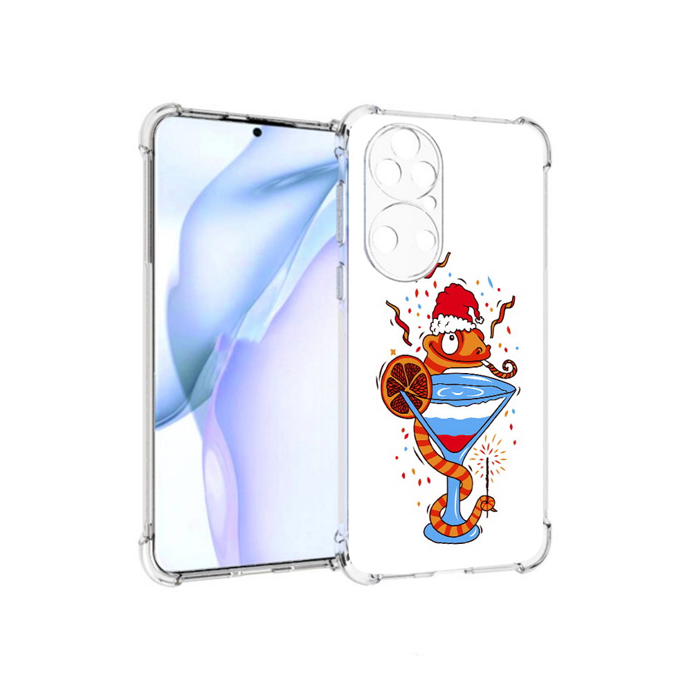 

Чехол MyPads Tocco для Huawei P50 змейка, Прозрачный, Tocco
