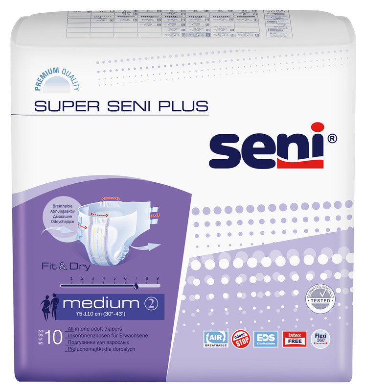 Подгузники для взрослых Seni Super Seni Plus Medium, 10 шт (ME10-A02)