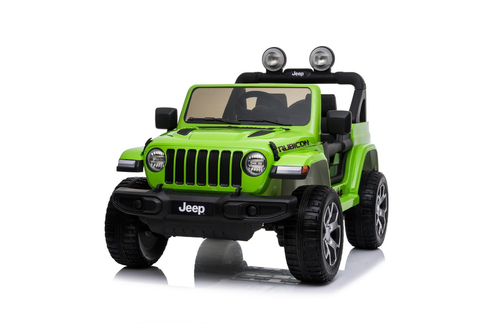 фото Детский электромобиль novakids jeep rubicon, полный привод, зеленый