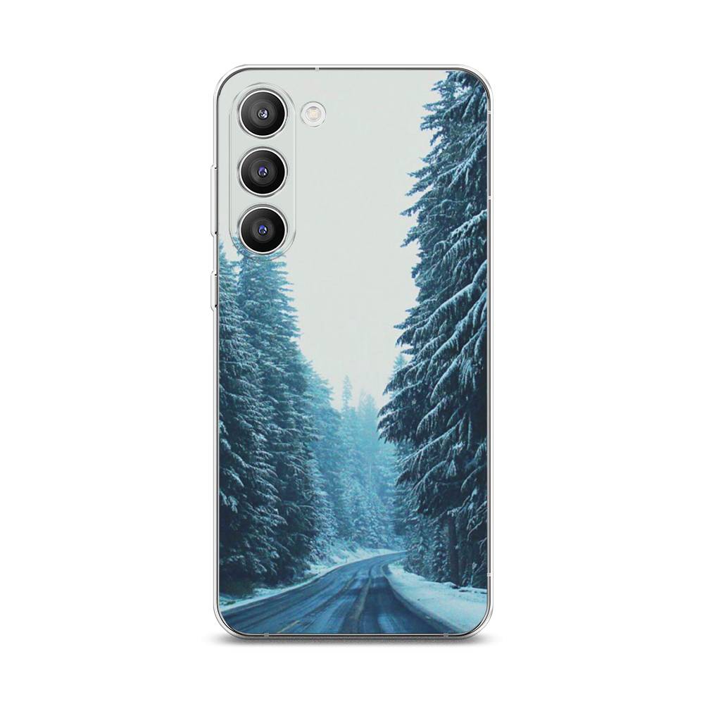 

Чехол на Samsung Galaxy S23 Plus 5G "Зима 9", Бежевый;голубой;черный, 2107450-2