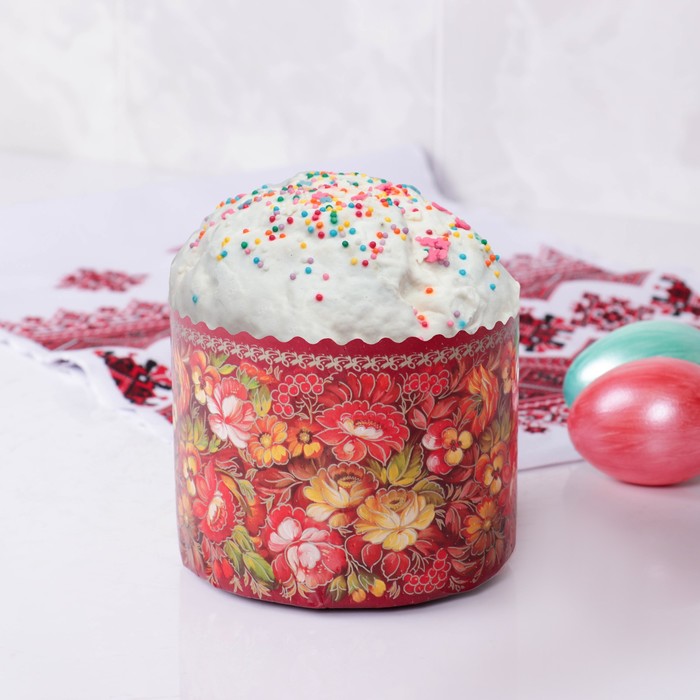 

Форма бумажная для кекса, маффинов и кулича "Жостово МИКС" 110 х 85 мм,