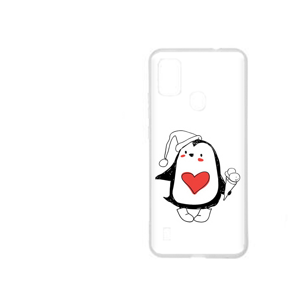 Чехол MyPads Tocco для ZTE Blade A51 Пингвин с мороженым (PT160198.458.135)