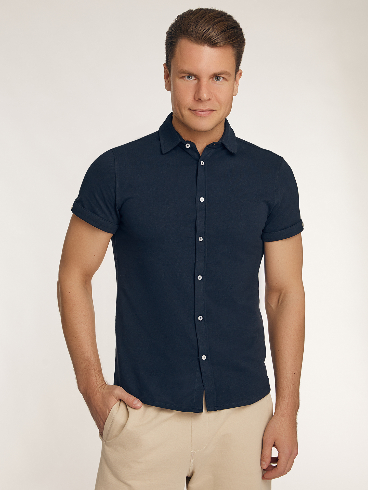 

Рубашка мужская oodji 5L301003M синяя 2XL, 5L301003M