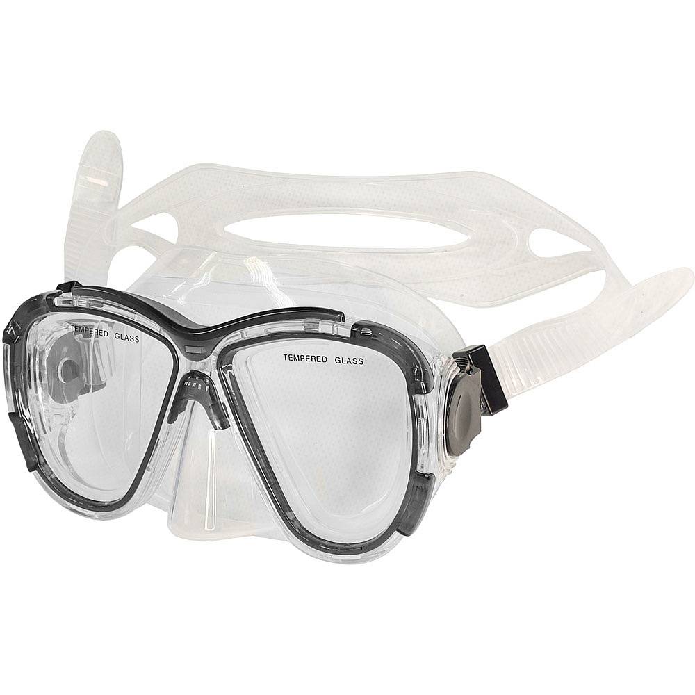 фото E33159 маска для плавания взрослая силикон черная спортекс