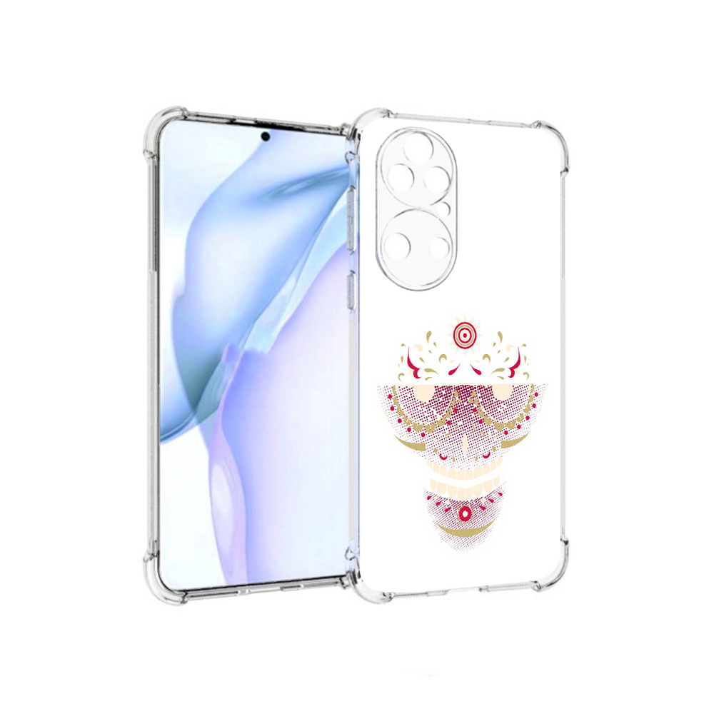 Чехол MyPads Tocco для Huawei P50 карнавальный скелет абстракция