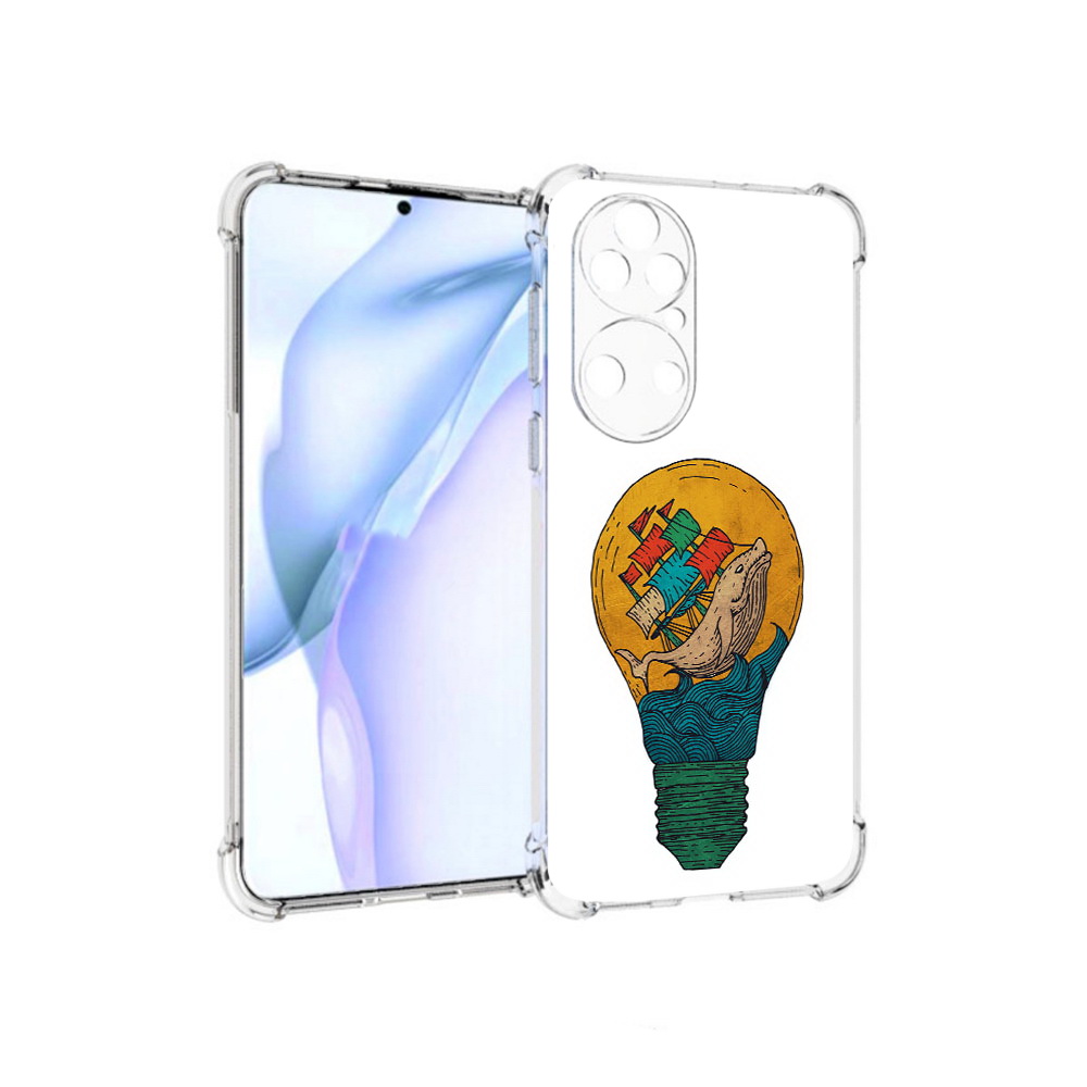 Чехол MyPads Tocco для Huawei P50 кит в лампочке с парусами