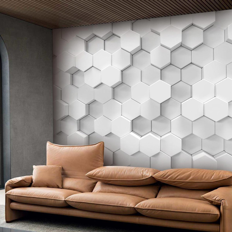 

Фотообои 3д флизелиновые встык VEROL Шестиугольники 3D на стену 84-ФФО-04777, Серый, ФФО-003