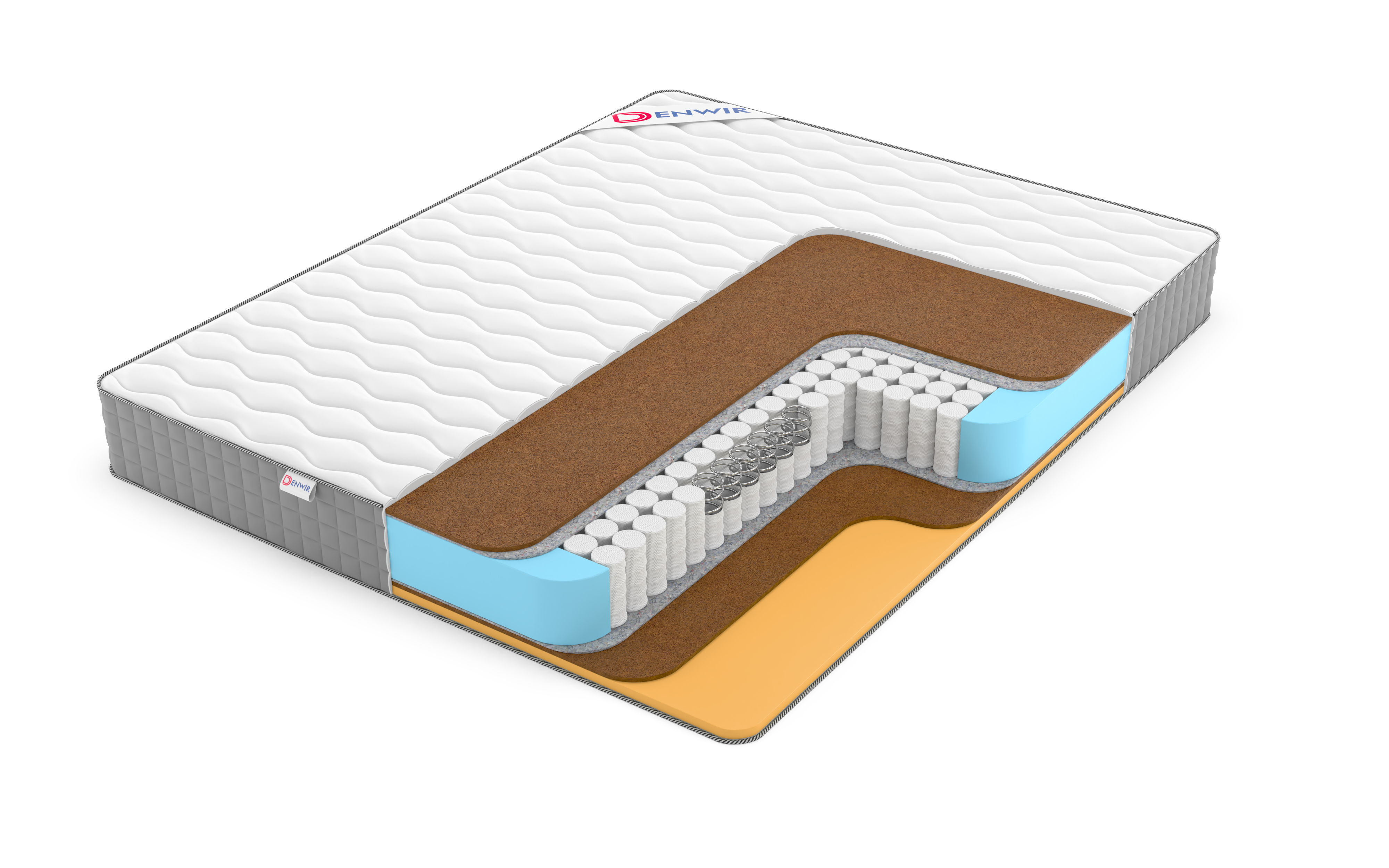 

Матрас пружинный DENWIR BEST MIDDLE MEMO HARD TFK/chstmat_BMMHTFK_135x190, Белый, BEST MIDDLE MEMO HARD TFK