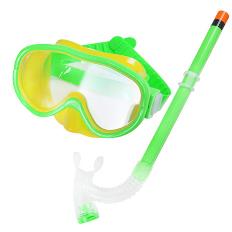 фото E33114-2 набор для плавания детский маска+трубка пвх зеленый спортекс