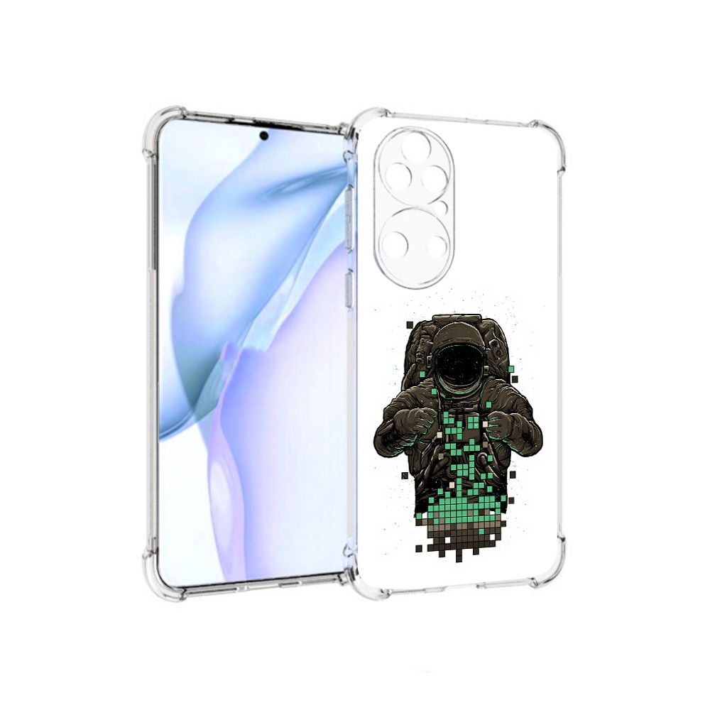 

Чехол MyPads Tocco для Huawei P50 космонавт с пикселями, Прозрачный, Tocco