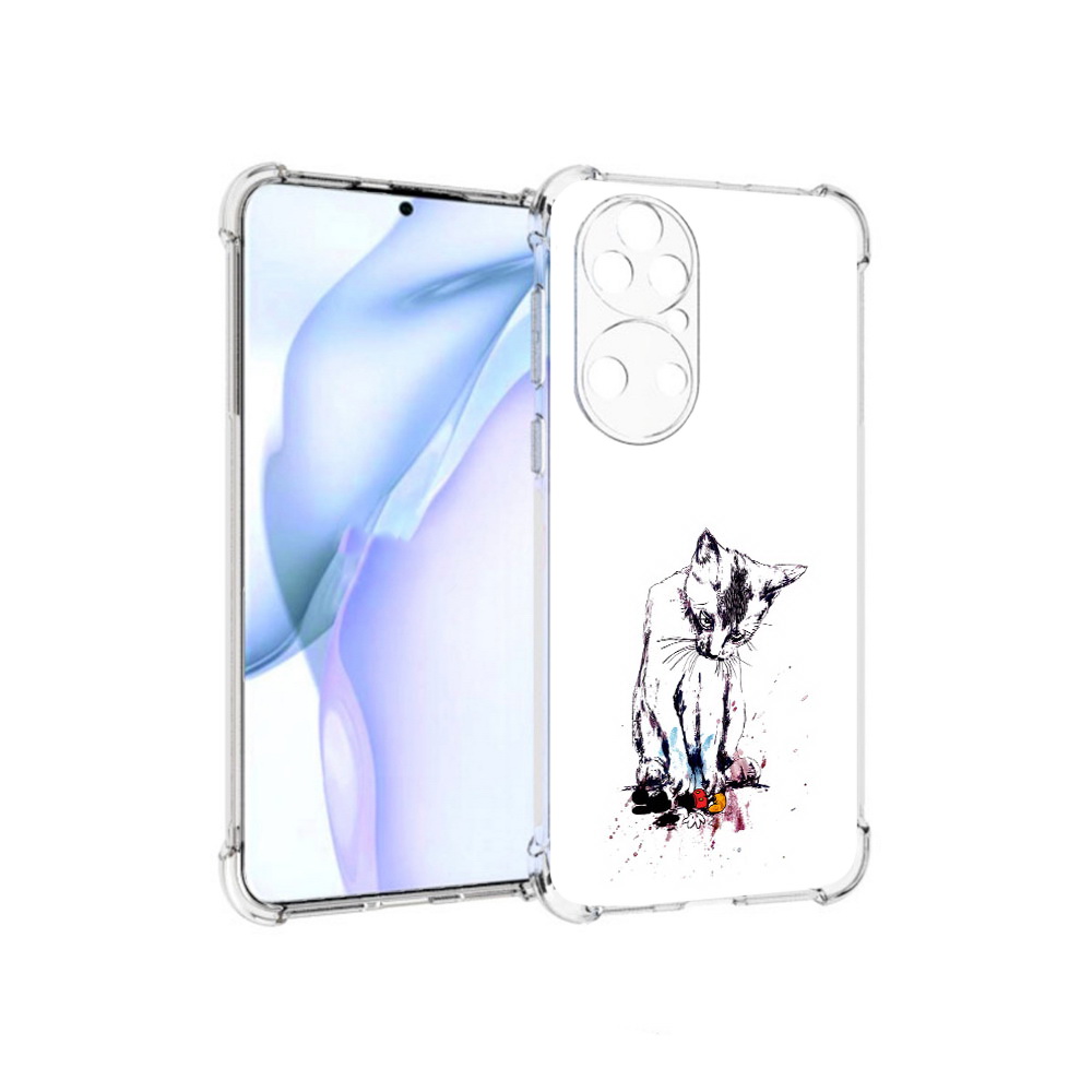 

Чехол MyPads Tocco для Huawei P50 кот и микки, Прозрачный, Tocco
