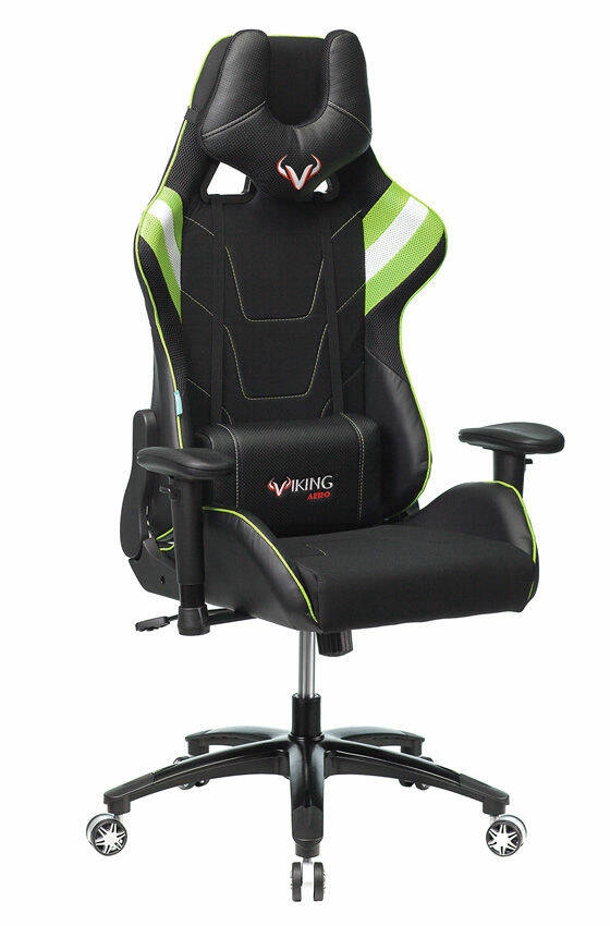 

Кресло игровое ZOMBIE VIKING 4 AERO, на колесиках, текстиль/эко.кожа, салатовый/зеленый [v