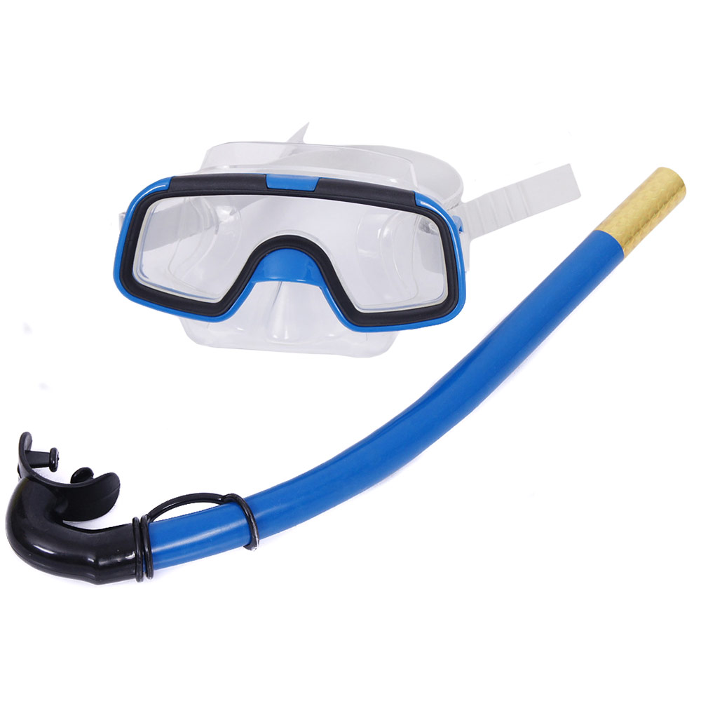 фото E33168 набор для плавания детский маска+трубка пвх синий спортекс