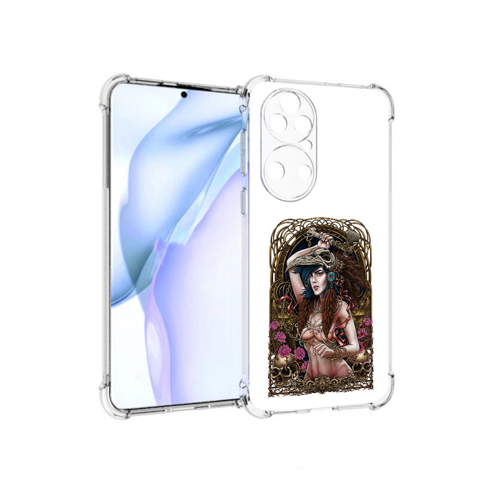 

Чехол MyPads Tocco для Huawei P50 красивая девушка рисунок, Прозрачный, Tocco