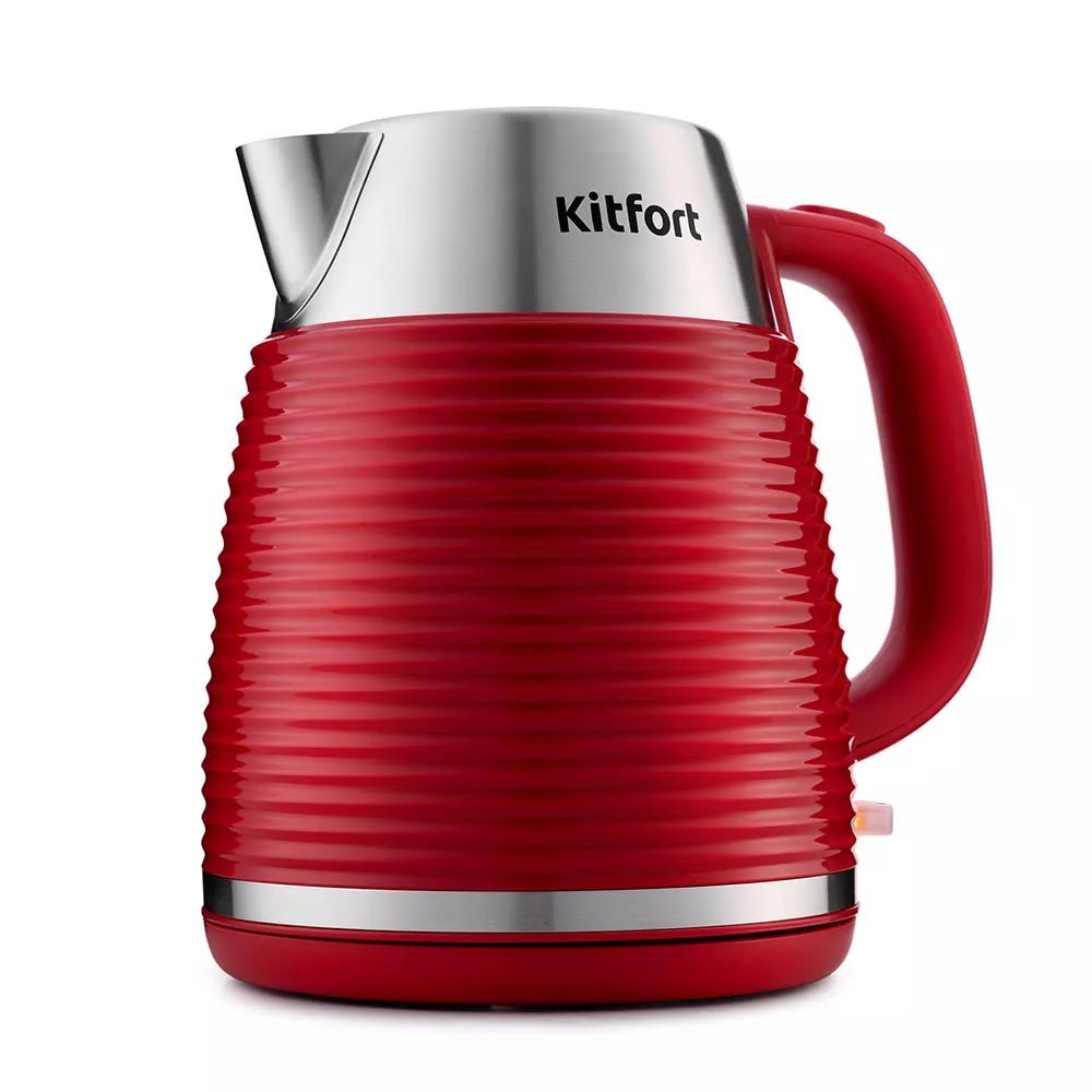 Чайник электрический Kitfort KT-695-2 1.7 л красный, серебристый