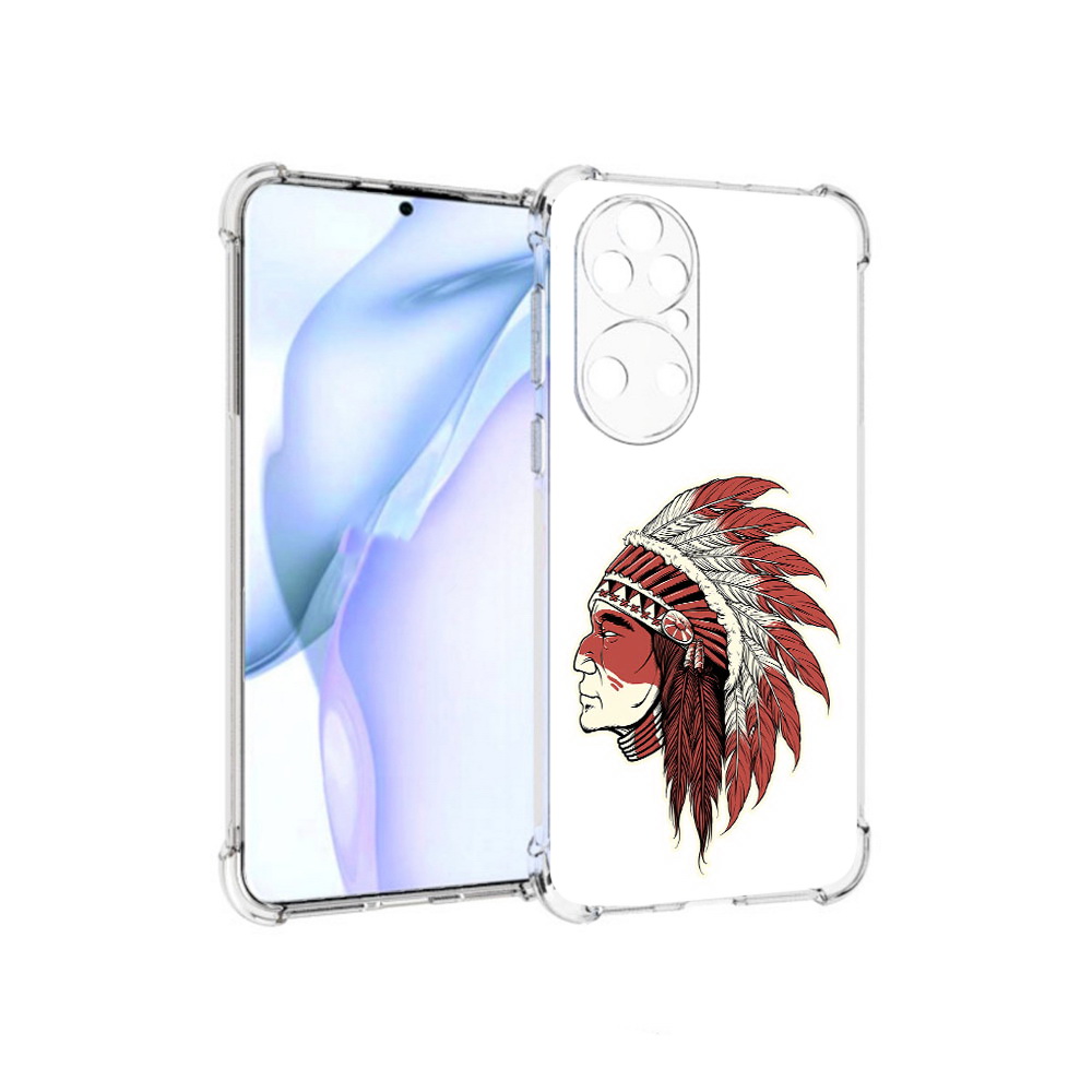 

Чехол MyPads Tocco для Huawei P50 красный индеец, Прозрачный, Tocco