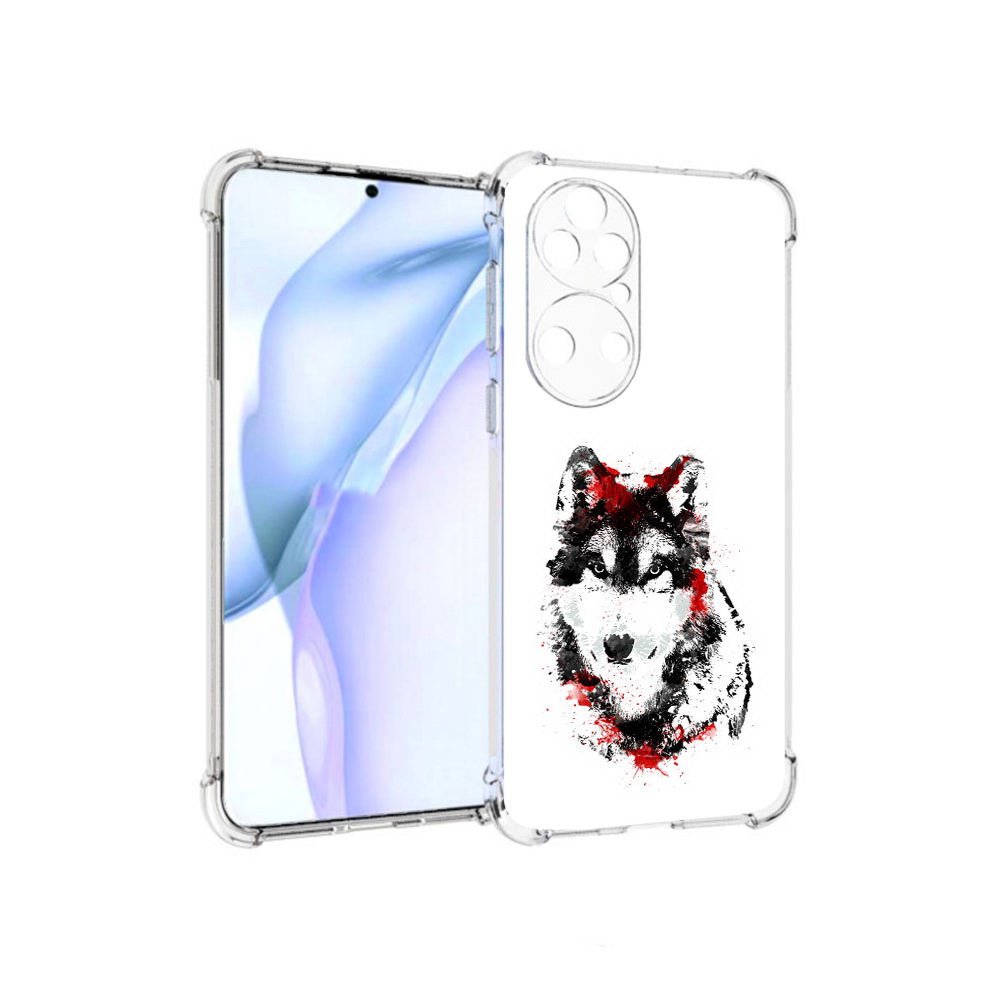 

Чехол MyPads Tocco для Huawei P50 кровавый волк, Прозрачный, Tocco