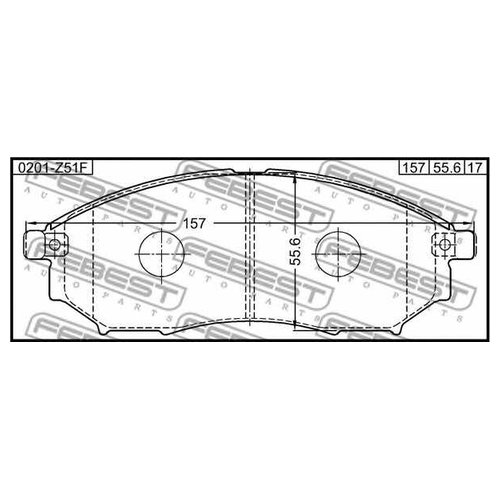 

Тормозные колодки FEBEST передние 0201Z51F