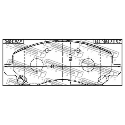 Тормозные колодки FEBEST передние для Мitsubishi Sрасе Runnеr 2.0 16V/2.4Gdi 1999- 0401EAF