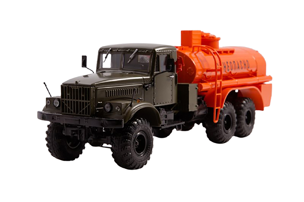 

Модель коллекционная АВТОИСТОРИЯ Краз 255Б бензовоз АЦ-85, Зеленый;оранжевый