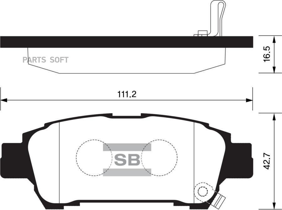 

Тормозные колодки Sangsin brake задние SP1423