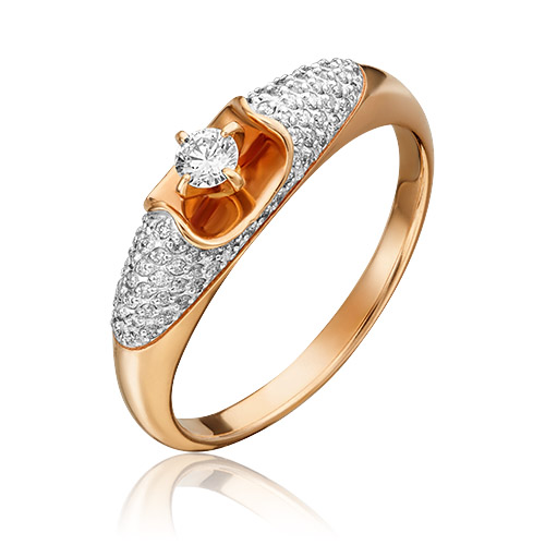 

Кольцо из золота р. 17,5 PLATINA jewelry 01-1589-00-101-1110-30, бриллиант, 01-1589-00-101-1110-30