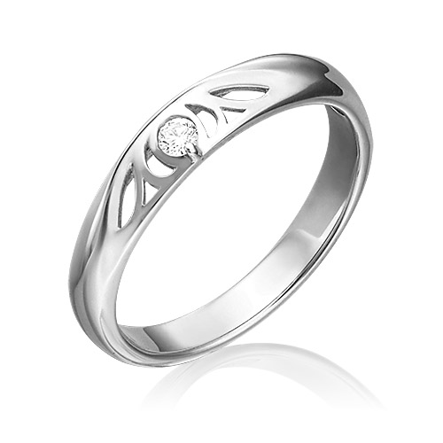 

Кольцо обручальное из золота р. , PLATINA jewelry 01-1593-00-101-1120-30, бриллиант, 01-1593-00-101-1120-30