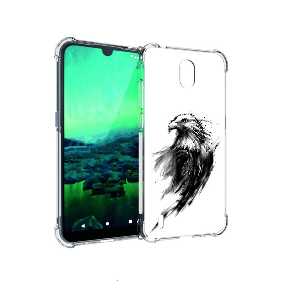 

Чехол MyPads Tocco для Nokia 1.3 чб птица (PT227048.104.670), Прозрачный, Tocco