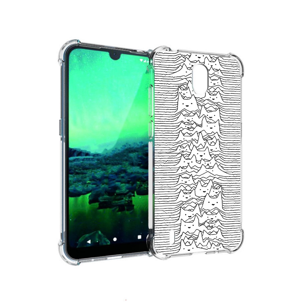 

Чехол MyPads Tocco для Nokia 1.3 черно белые коты 3D (PT227048.104.682), Прозрачный, Tocco