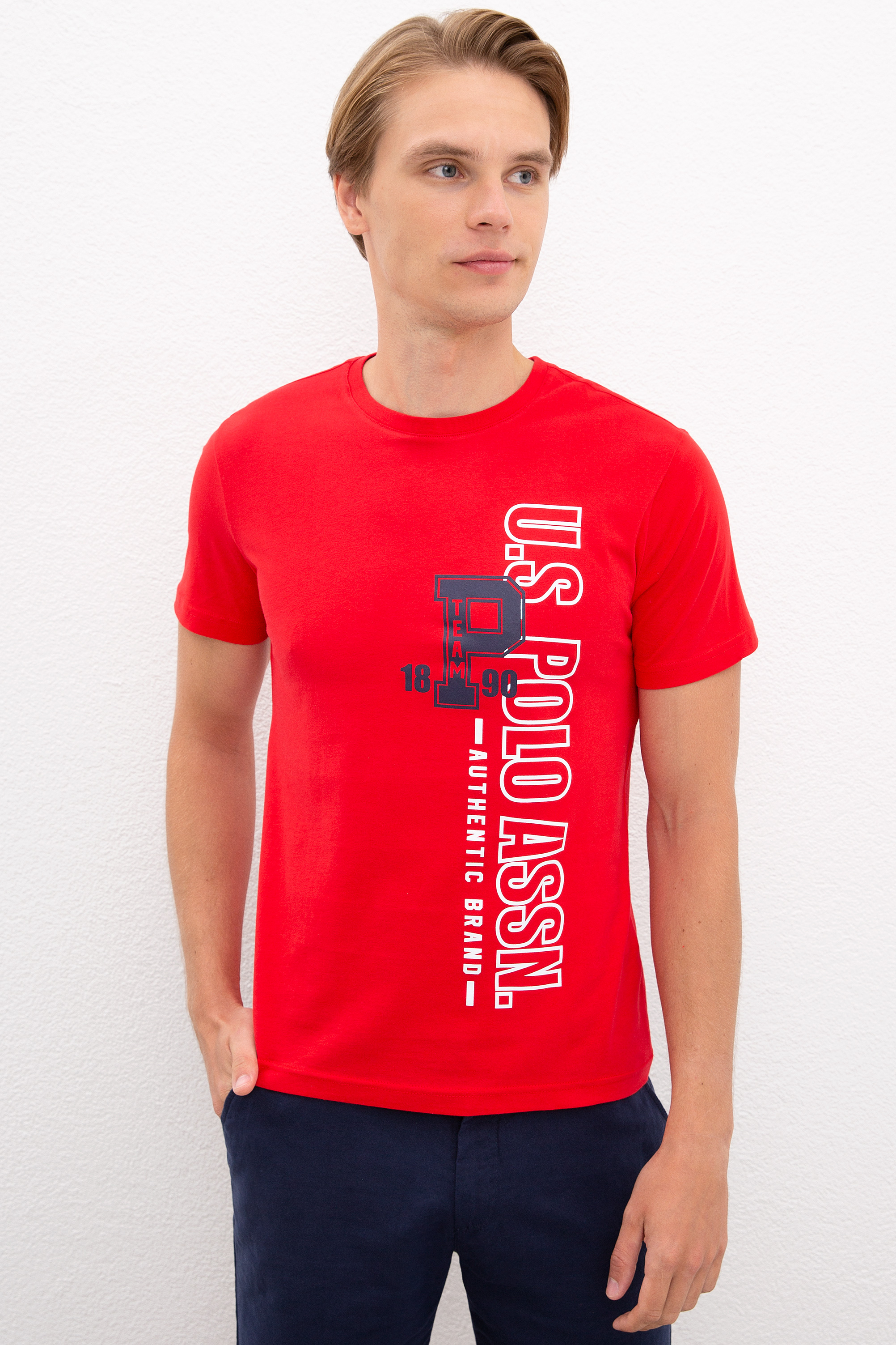 

Футболка мужская U.S. POLO Assn. G081GL0110ADDISON красная XS, G081GL0110ADDISON