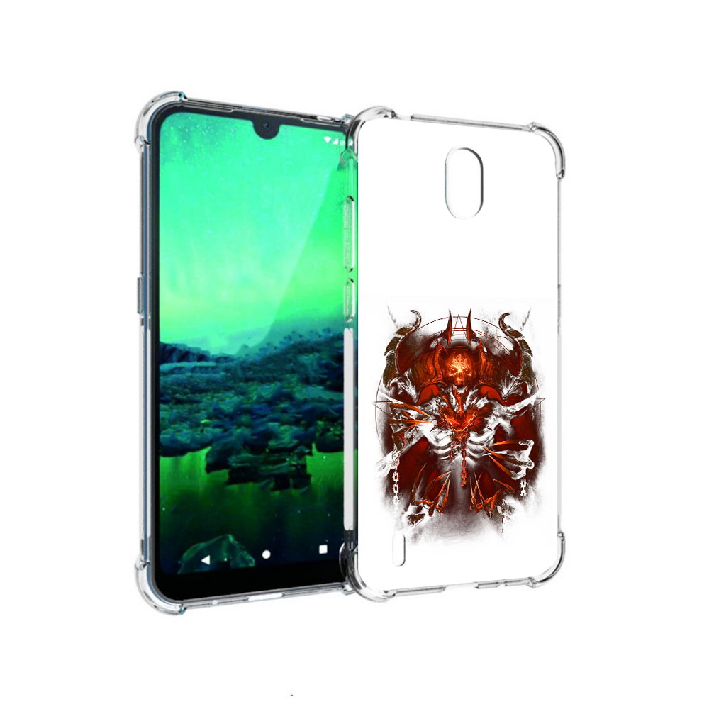 

Чехол MyPads Tocco для Nokia 1.3 яркий демон (PT227048.104.708), Прозрачный, Tocco