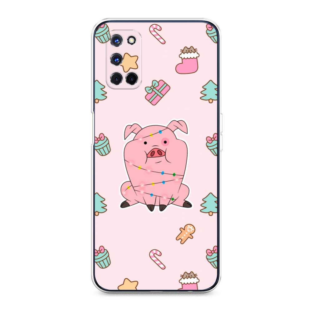 

Чехол для Oppo A52/A72 "Розовая свинка", Розовый;зеленый, 253250-5