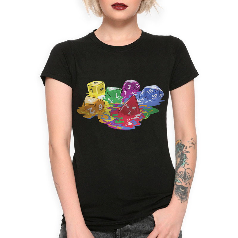 

Футболка женская Dream Shirts Кубики Dungeons and Dragons DnD 54815011 черная S, Черный, Кубики Dungeons and Dragons DnD 54815011