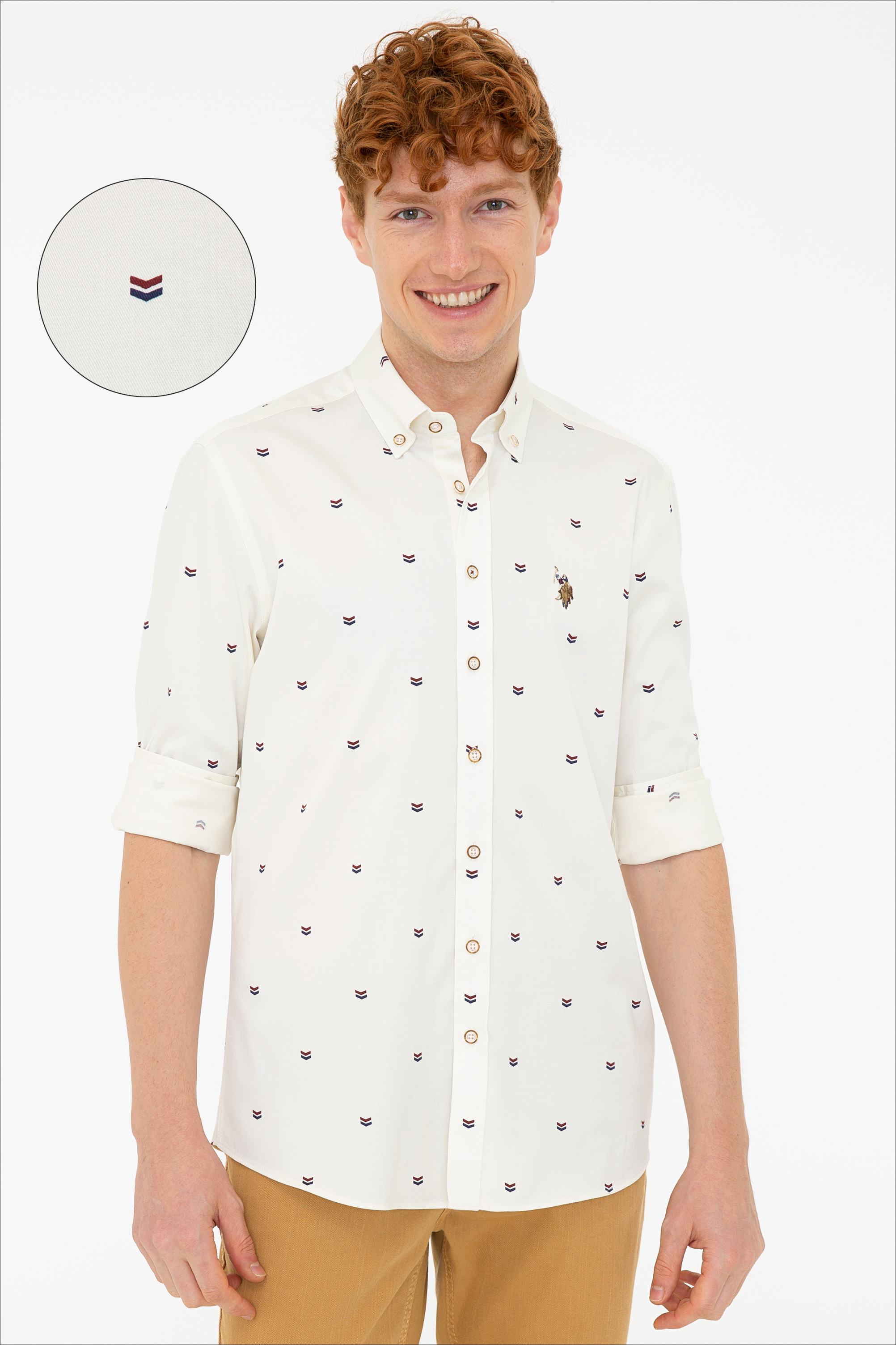 

Рубашка мужская U.S. POLO Assn. G081SZ0040CAVCAVA бежевая S, G081SZ0040CAVCAVA