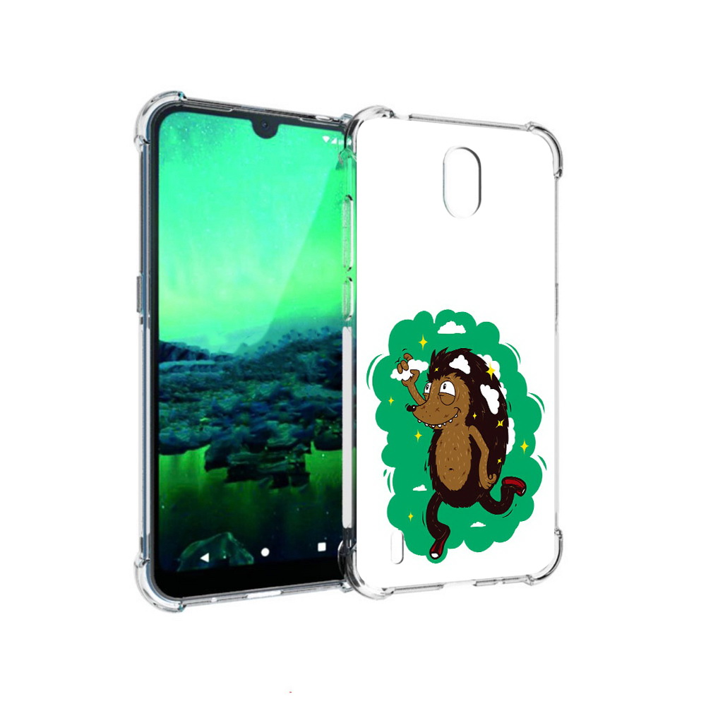 

Чехол MyPads Tocco для Nokia 1.3 Ежик в облаках (PT227048.104.77), Прозрачный, Tocco