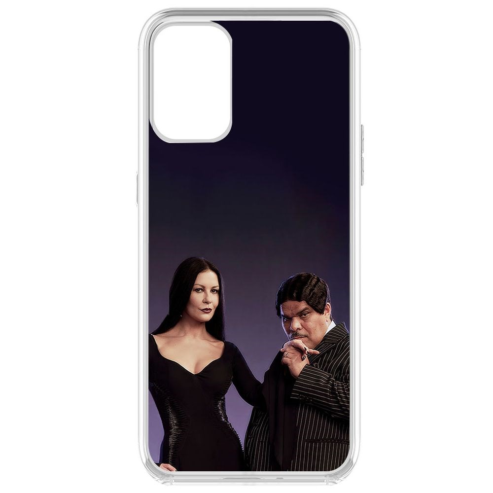 

Чехол-накладка Krutoff Clear Case Уэнсдей Аддамс - Мортиша и Гомес для OnePlus 9R, Прозрачный