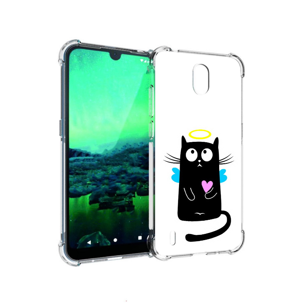 

Чехол MyPads Tocco для Nokia 1.3 Кот ангелок (PT227048.104.96), Прозрачный, Tocco