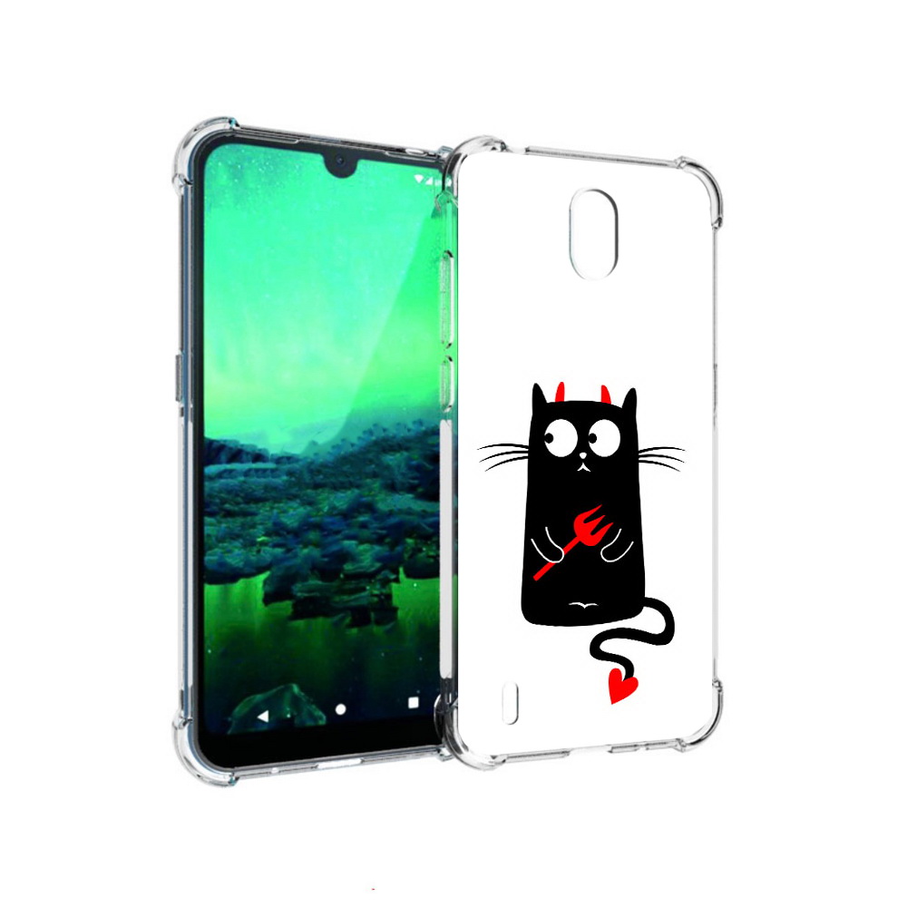 

Чехол MyPads Tocco для Nokia 1.3 Кот демон (PT227048.104.97), Прозрачный, Tocco