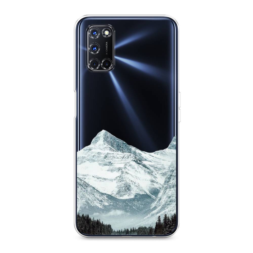 

Чехол на Oppo A52/A72 "Горы арт 1", Белый;зеленый, 253250-2