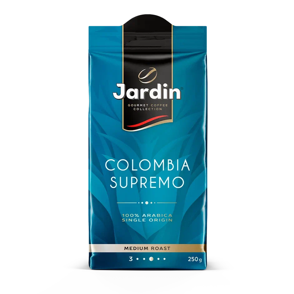 

Кофе натуральный Jardin Colombia supremo молотый, средняя обжарка, 250 г
