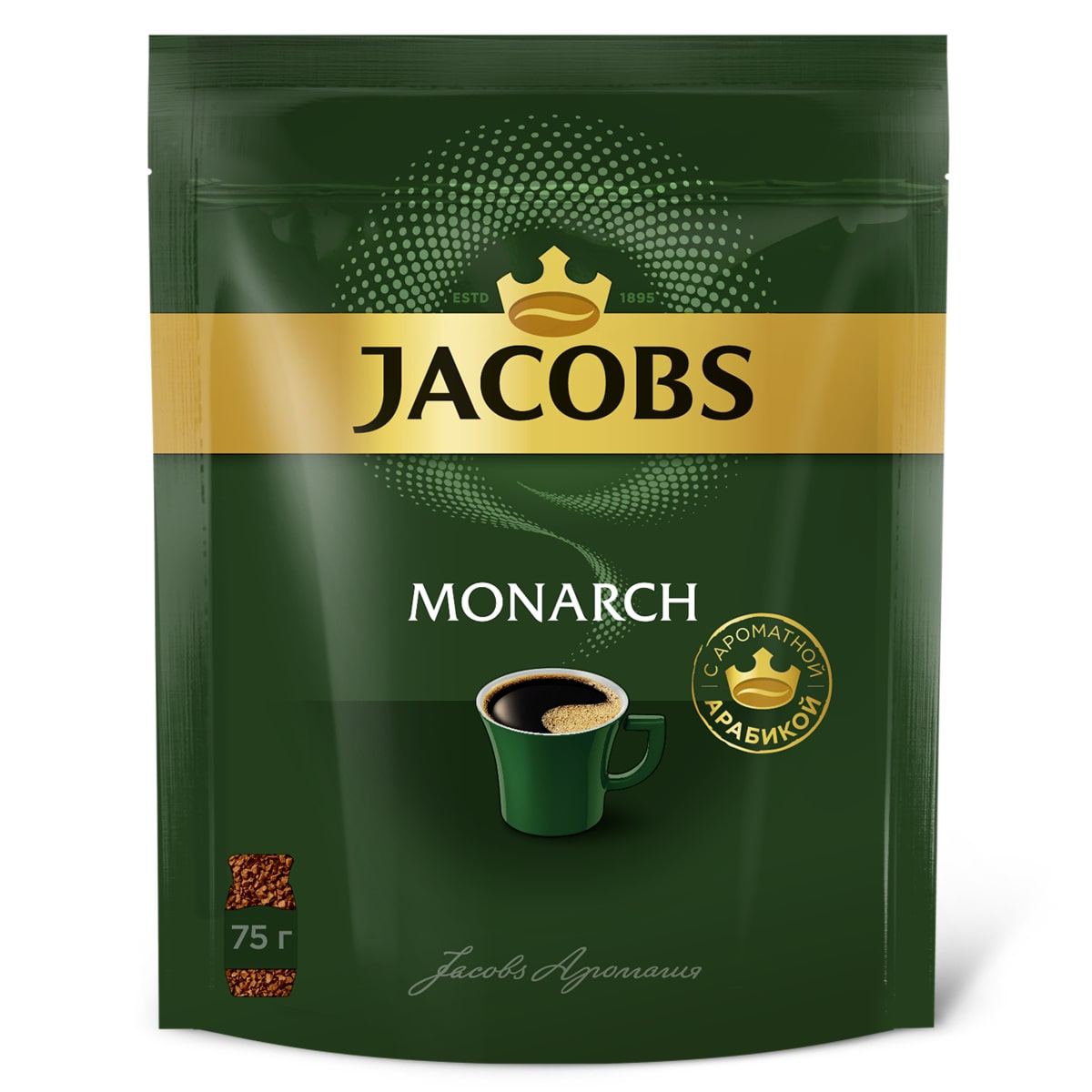 Кофе растворимый Jacobs Monarch сублимированный, 75 г