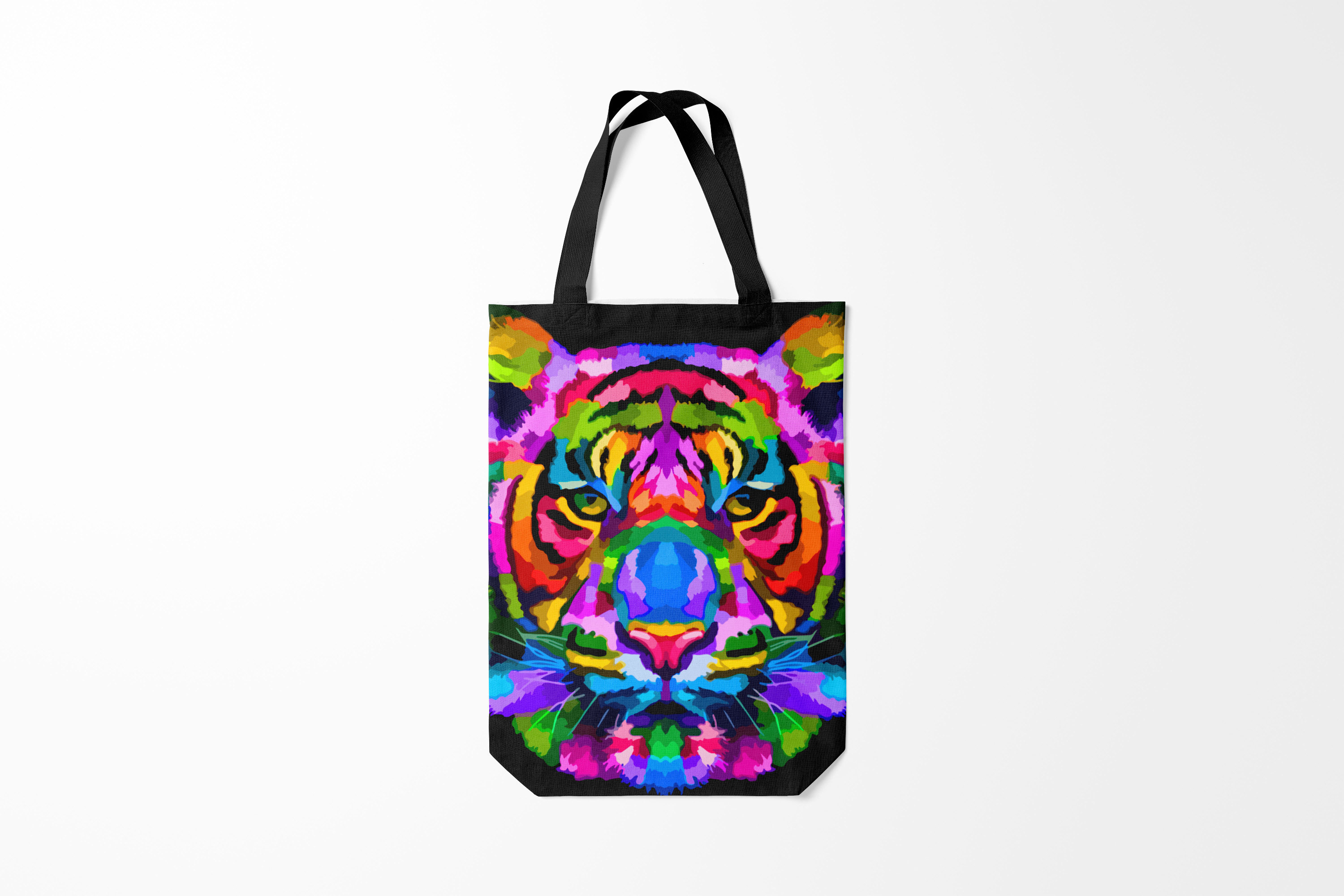 

Сумка шoппер унисекс Burnettie Разные Neon tiger, черный, Разные Neon tiger