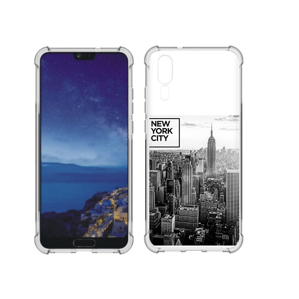 

Чехол MyPads Tocco для Huawei P20 черно белый ньюерк (PT108006.52.686), Прозрачный, Tocco