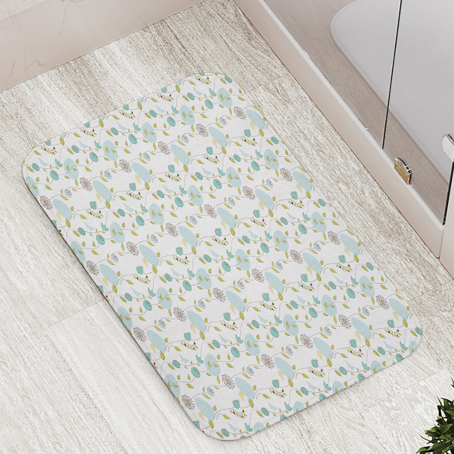 

Коврик противоскользящий JoyArty "Разноцветье на лиане" для ванной сауны,бассейна,77х52см, Разноцветье на лиане