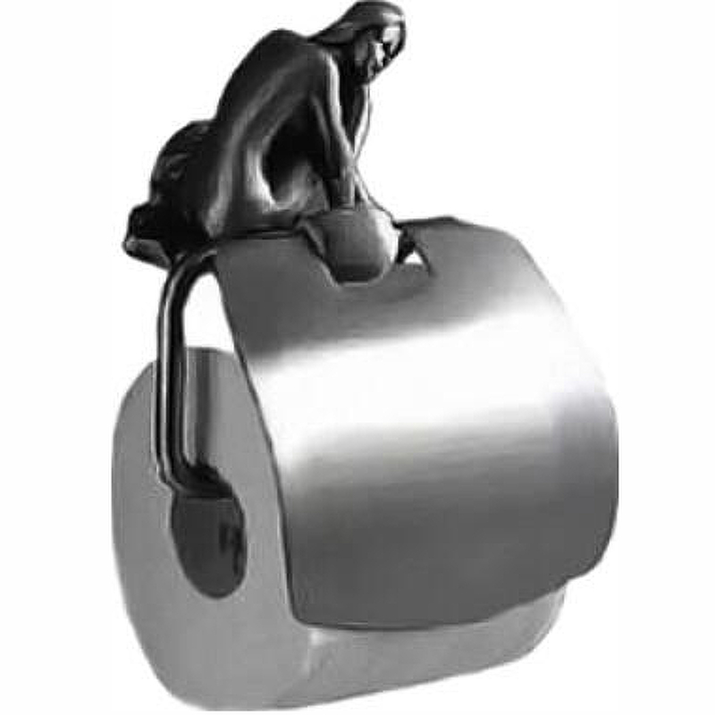 

Держатель туалетной бумаги Art&Max Juno AM-B-0719-T с крышкой Серебро