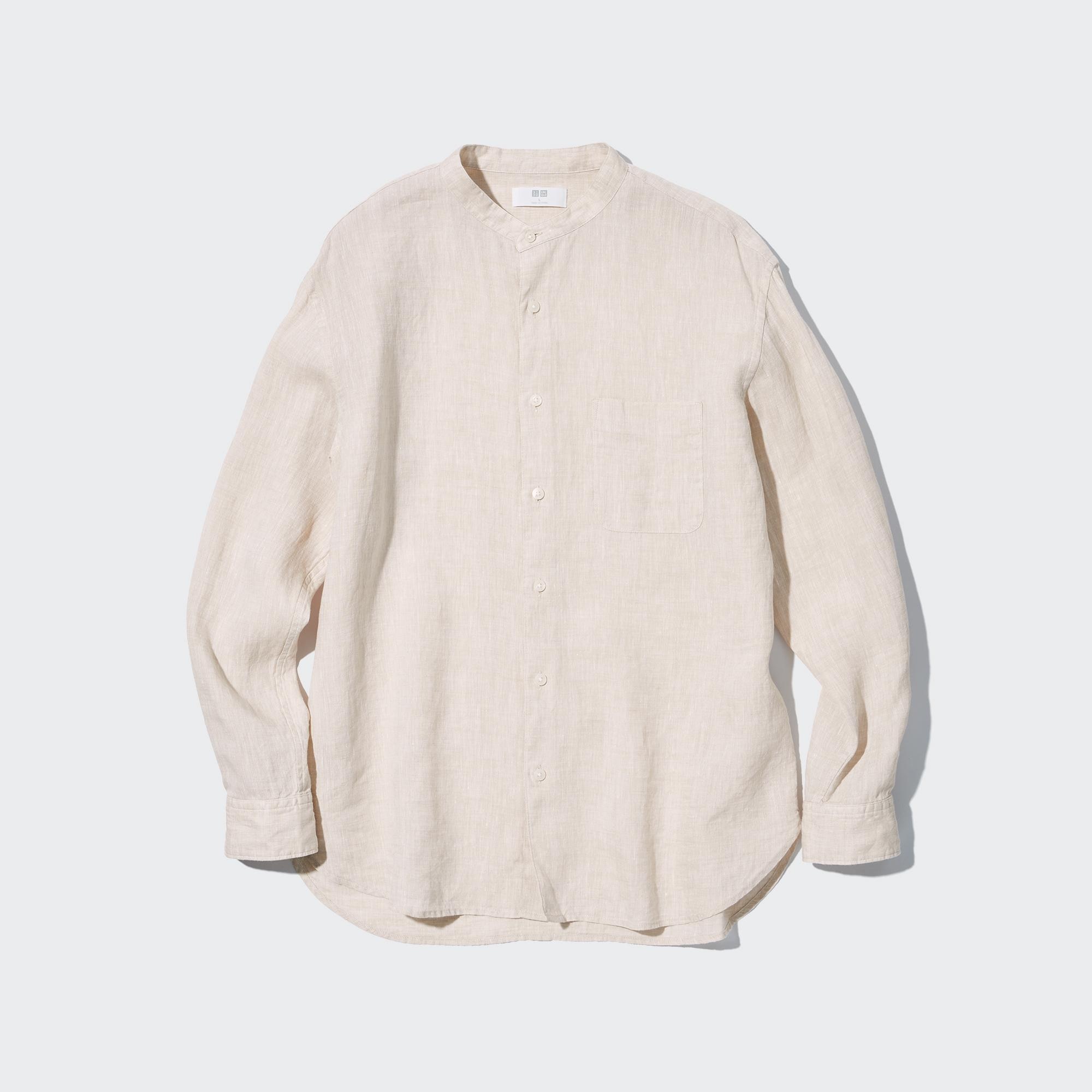 

Рубашка мужская UNIQLO 446996COL31 бежевая M (доставка из-за рубежа), 446996COL31