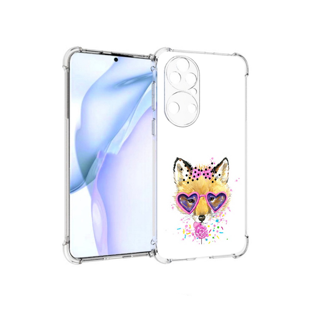 

Чехол MyPads Tocco для Huawei P50 лисенок с бантиком, Прозрачный, Tocco