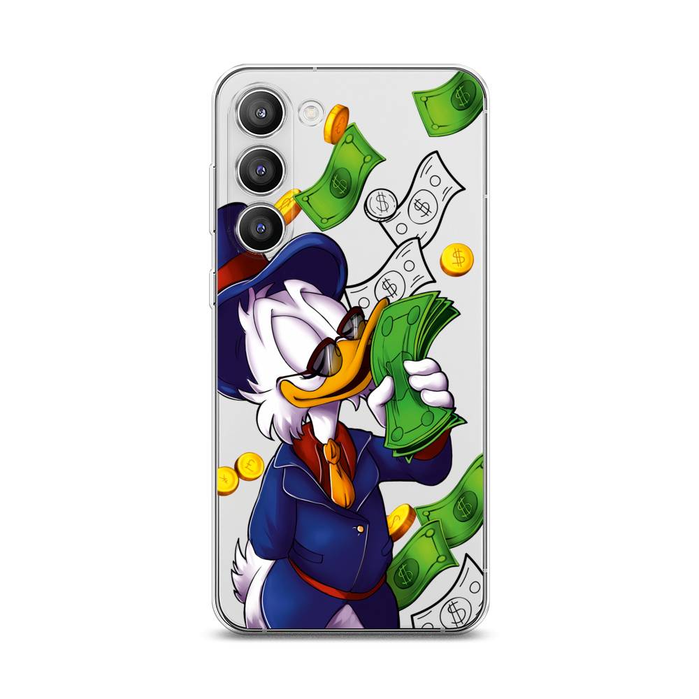 

Чехол на Samsung Galaxy S23 Plus 5G "Scrooge McDuck with Money", Синий;зеленый;белый, 2107450-6
